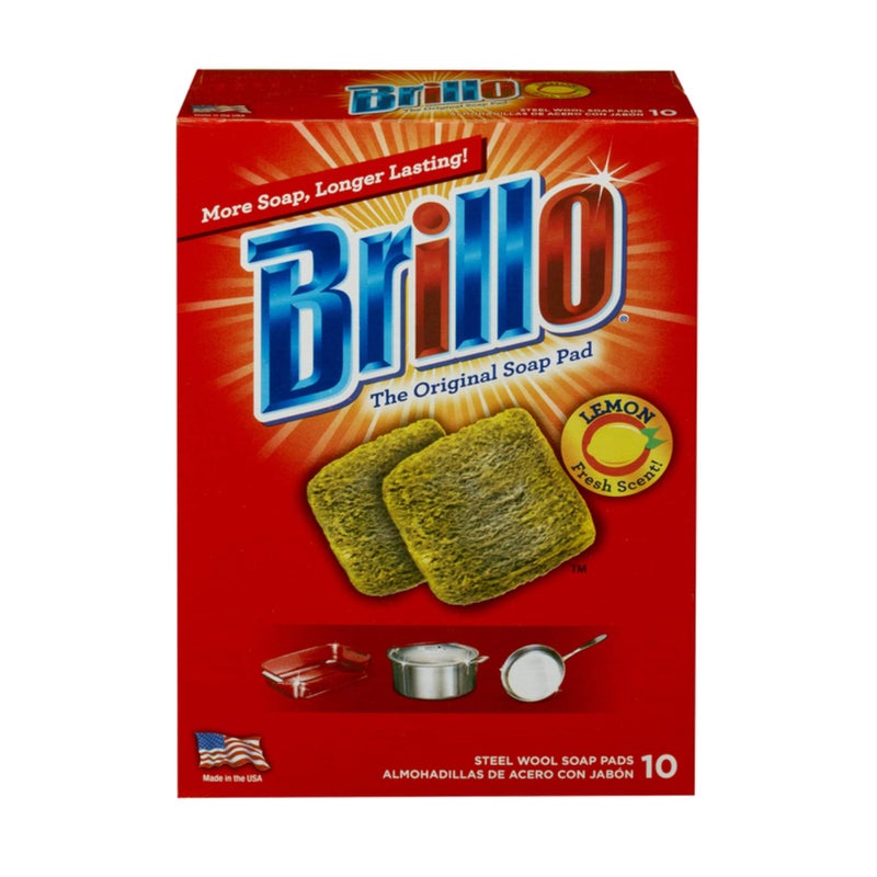 BRILLO WL PAD LEMN 10CT, pack of 2
